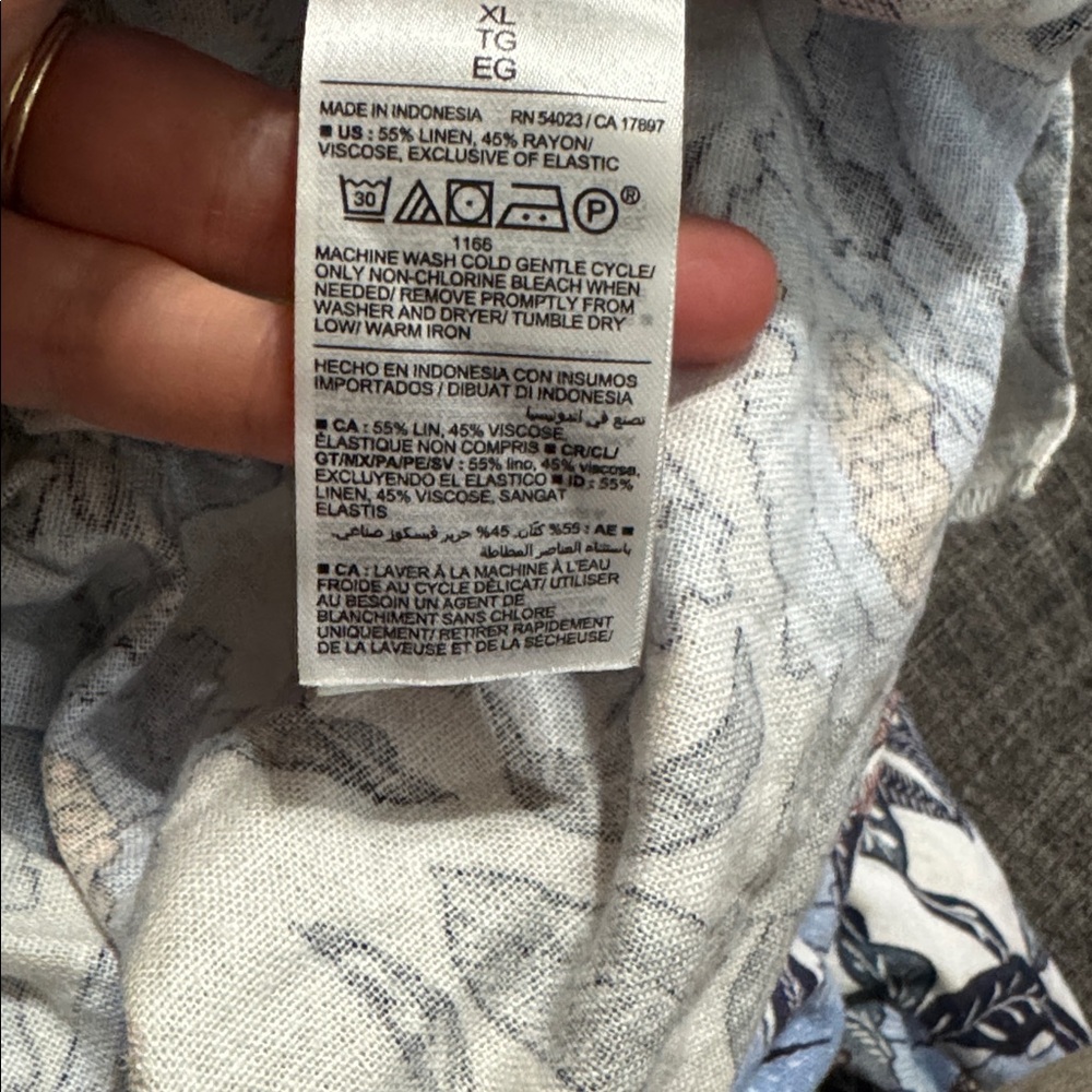 Old Navy Linen Blend Floral Halter Romper Blue Cottagecore Summer - Picture 5 of 5